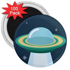 Illustration Ufo Alien  Unidentified Flying Object 3  Magnets (100 Pack) by Sarkoni