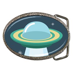 Illustration Ufo Alien  Unidentified Flying Object Belt Buckles by Sarkoni