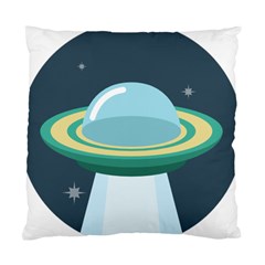 Illustration Ufo Alien  Unidentified Flying Object Standard Cushion Case (one Side) by Sarkoni