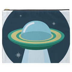 Illustration Ufo Alien  Unidentified Flying Object Cosmetic Bag (xxxl) by Sarkoni