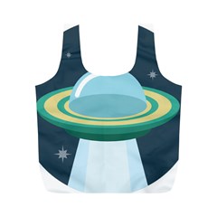 Illustration Ufo Alien  Unidentified Flying Object Full Print Recycle Bag (m) by Sarkoni