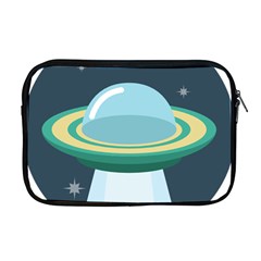 Illustration Ufo Alien  Unidentified Flying Object Apple Macbook Pro 17  Zipper Case by Sarkoni