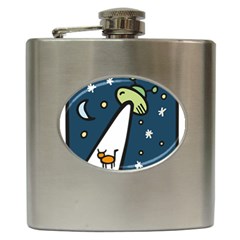 Ufo Alien Unidentified Flying Object Hip Flask (6 Oz) by Sarkoni