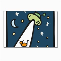 Ufo Alien Unidentified Flying Object Postcard 4 x 6  (pkg Of 10) by Sarkoni