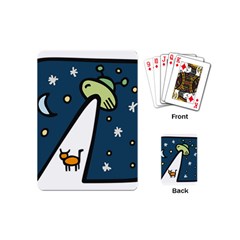 Ufo Alien Unidentified Flying Object Playing Cards Single Design (mini) by Sarkoni