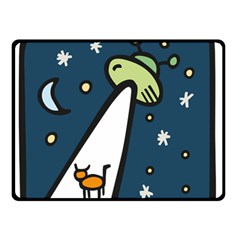 Ufo Alien Unidentified Flying Object Two Sides Fleece Blanket (small) by Sarkoni