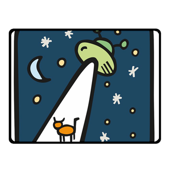 Ufo Alien Unidentified Flying Object Two Sides Fleece Blanket (Small)