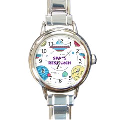 Unidentified Flying Object Ufo Space Outer Round Italian Charm Watch by Sarkoni