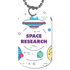 Unidentified Flying Object Ufo Space Outer Dog Tag (two Sides) by Sarkoni