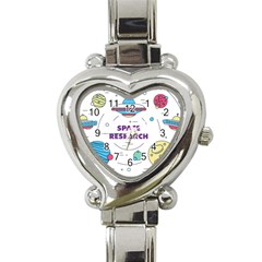 Unidentified Flying Object Ufo Space Outer Heart Italian Charm Watch by Sarkoni