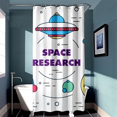 Unidentified Flying Object Ufo Space Outer Shower Curtain 36  X 72  (stall)  by Sarkoni