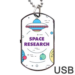 Unidentified Flying Object Ufo Space Outer Dog Tag Usb Flash (one Side) by Sarkoni