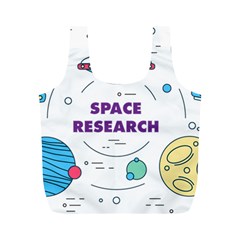 Unidentified Flying Object Ufo Space Outer Full Print Recycle Bag (m) by Sarkoni