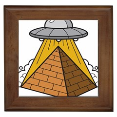 Unidentified Flying Object Ufo Under The Pyramid Framed Tile by Sarkoni