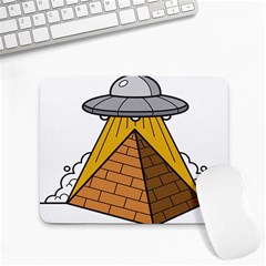 Unidentified Flying Object Ufo Under The Pyramid Small Mousepad by Sarkoni