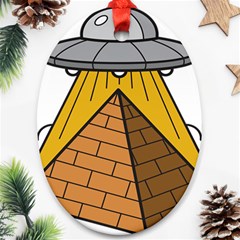 Unidentified Flying Object Ufo Under The Pyramid Ornament (oval) by Sarkoni