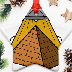 Unidentified Flying Object Ufo Under The Pyramid Ornament (star) by Sarkoni