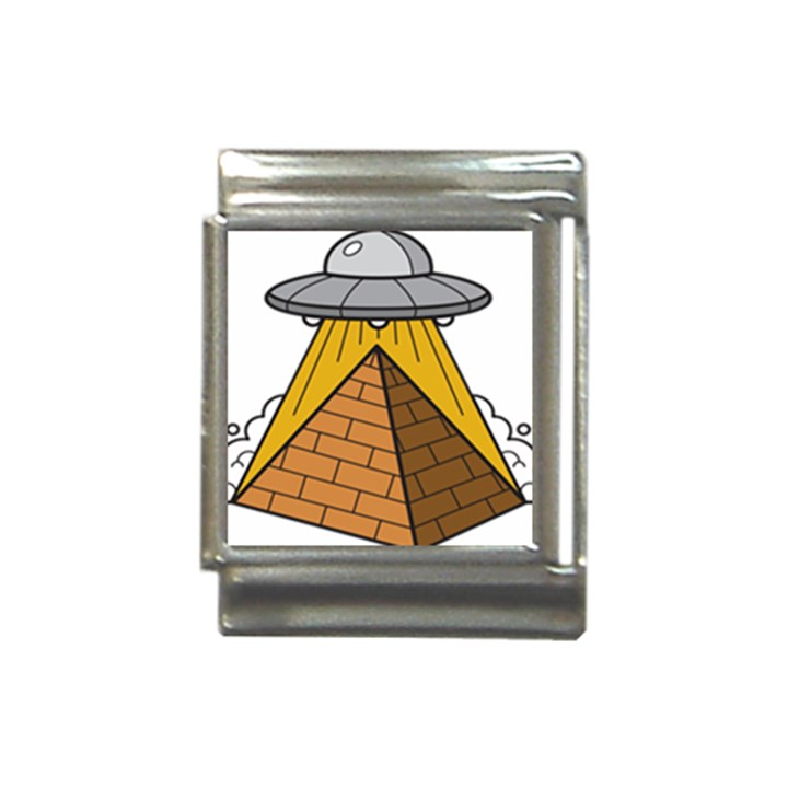 Unidentified Flying Object Ufo Under The Pyramid Italian Charm (13mm)