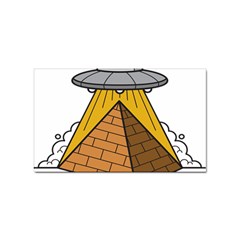 Unidentified Flying Object Ufo Under The Pyramid Sticker (rectangular) by Sarkoni