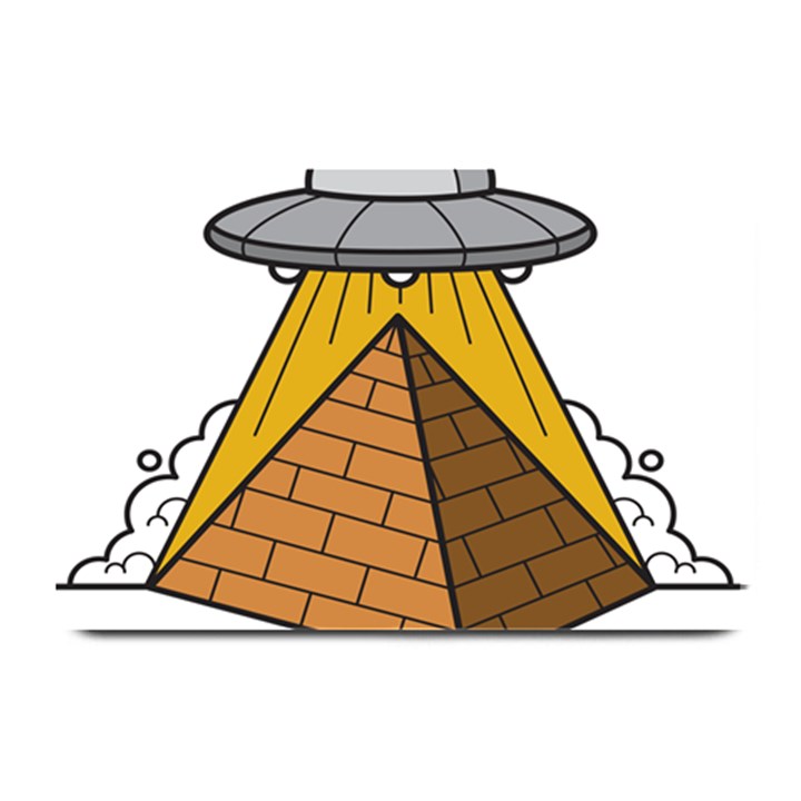 Unidentified Flying Object Ufo Under The Pyramid Plate Mats