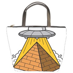 Unidentified Flying Object Ufo Under The Pyramid Bucket Bag by Sarkoni