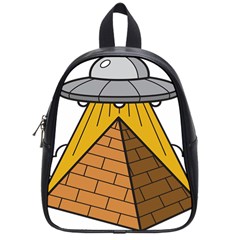 Unidentified Flying Object Ufo Under The Pyramid School Bag (small) by Sarkoni