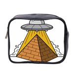 Unidentified Flying Object Ufo Under The Pyramid Mini Toiletries Bag (Two Sides) Front