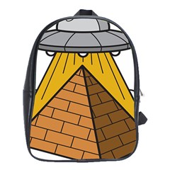 Unidentified Flying Object Ufo Under The Pyramid School Bag (xl) by Sarkoni