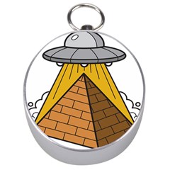 Unidentified Flying Object Ufo Under The Pyramid Silver Compasses by Sarkoni