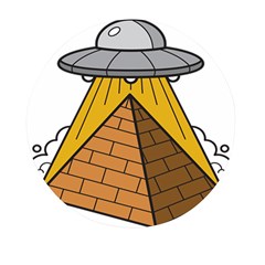 Unidentified Flying Object Ufo Under The Pyramid Mini Round Pill Box (pack Of 3) by Sarkoni