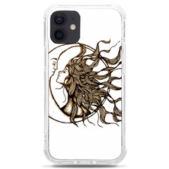 Psychedelic Art Drawing Sun And Moon Head Fictional Character Iphone 12 Mini Tpu Uv Print Case	 by Sarkoni