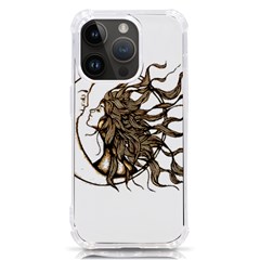 Psychedelic Art Drawing Sun And Moon Head Fictional Character Iphone 14 Pro Tpu Uv Print Case by Sarkoni