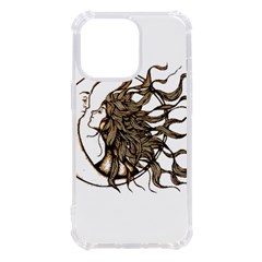 Psychedelic Art Drawing Sun And Moon Head Fictional Character Iphone 13 Pro Tpu Uv Print Case by Sarkoni