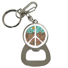 Psychedelic Art Painting Peace Drawing Landscape Art Peaceful Bottle Opener Key Chain by Sarkoni