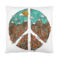 Psychedelic Art Painting Peace Drawing Landscape Art Peaceful Standard Cushion Case (one Side) by Sarkoni