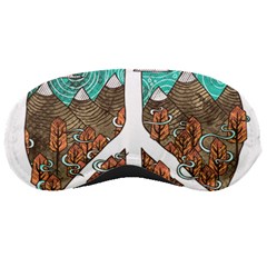 Psychedelic Art Painting Peace Drawing Landscape Art Peaceful Sleep Mask by Sarkoni