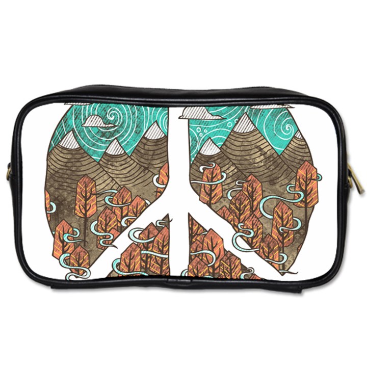 Psychedelic Art Painting Peace Drawing Landscape Art Peaceful Toiletries Bag (Two Sides)