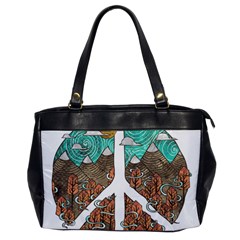 Psychedelic Art Painting Peace Drawing Landscape Art Peaceful Oversize Office Handbag by Sarkoni