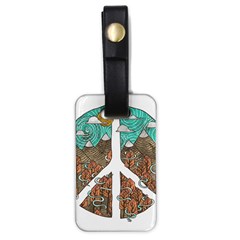 Psychedelic Art Painting Peace Drawing Landscape Art Peaceful Luggage Tag (one Side) by Sarkoni