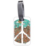 Psychedelic Art Painting Peace Drawing Landscape Art Peaceful Luggage Tag (two sides) Back