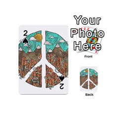 Psychedelic Art Painting Peace Drawing Landscape Art Peaceful Playing Cards 54 Designs (mini) by Sarkoni