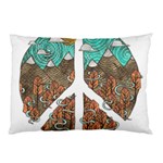 Psychedelic Art Painting Peace Drawing Landscape Art Peaceful Pillow Case (Two Sides) Back