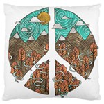 Psychedelic Art Painting Peace Drawing Landscape Art Peaceful Large Cushion Case (Two Sides) Front