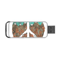 Psychedelic Art Painting Peace Drawing Landscape Art Peaceful Portable Usb Flash (one Side) by Sarkoni