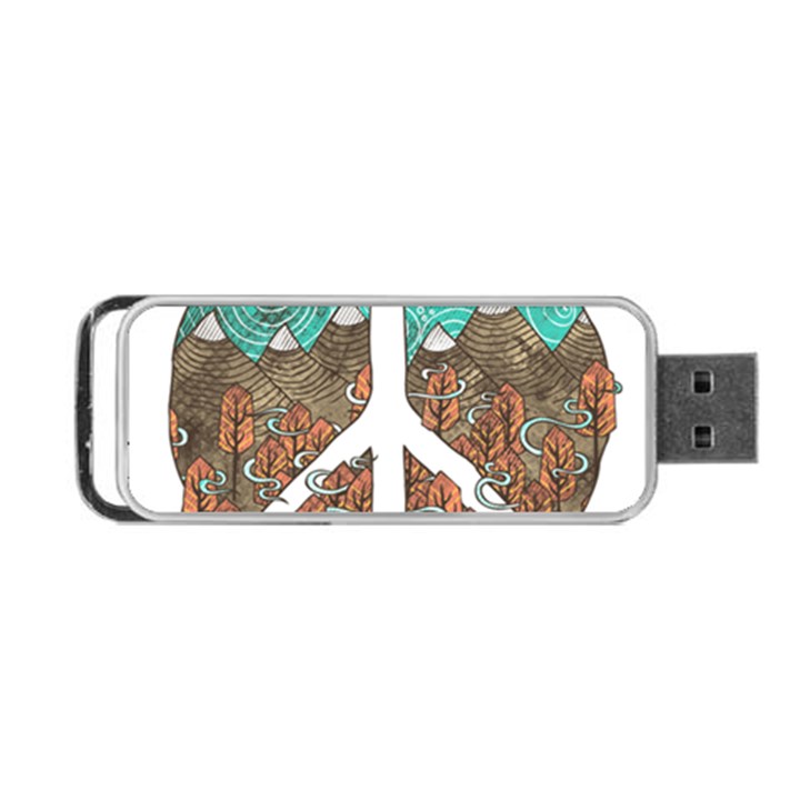 Psychedelic Art Painting Peace Drawing Landscape Art Peaceful Portable USB Flash (One Side)