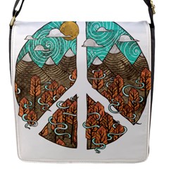 Psychedelic Art Painting Peace Drawing Landscape Art Peaceful Flap Closure Messenger Bag (s) by Sarkoni