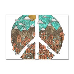 Psychedelic Art Painting Peace Drawing Landscape Art Peaceful Crystal Sticker (a4) by Sarkoni