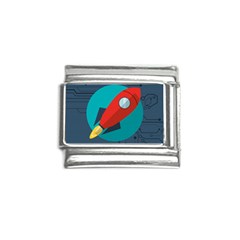 Rocket With Science Related Icons Image Italian Charm (9mm)