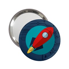 Rocket With Science Related Icons Image 2.25  Handbag Mirrors