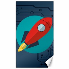 Rocket With Science Related Icons Image Canvas 40  x 72 